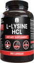 PURE ORIGINAL INGREDIENTES L-Lysine HCl (365 capsules) No Magnesio ni artillería de arroz, siempre puro, laboratorio verificado