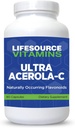 LifeSource Vitamins - Ultra Acerola-C - Acerola Berry Powder 1500 mg - 90 cápsulas - 500 mg de vitamina C por servidumbre