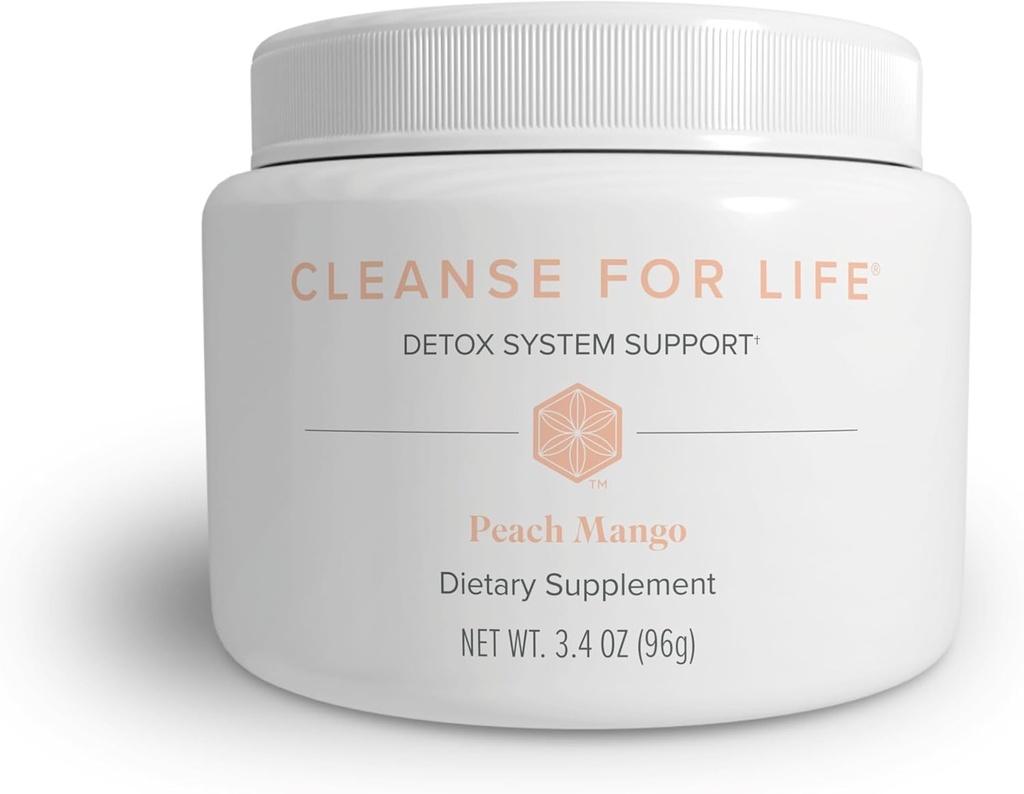 Isagenix Cleanse for Life - Powder Supplement for Cleanse Drink with No Laxatives or Diuretics - Support Metabolism with Vitamin B12 &amp; Niacin -Peach Mango -3.4 Oz (16 Servings)