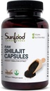 Superalimentos Sunfood Shilajit Capsules - Puro Shilajit Resin for Women &amp; Men, Antiguo Extracto Himalaya con ácido Fulvic, Minerales, Pilles Shilajit Powder - 90 cápsulas