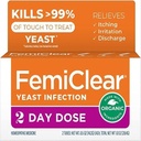 FemiClear 2-Day Dose Ieast Infection and Itch Control Ointment, for Moderate to Intense Symptoms, Made with All-Natural and Organic Ingredients, Plus External Anti-Itch Ointment for Soothing Care