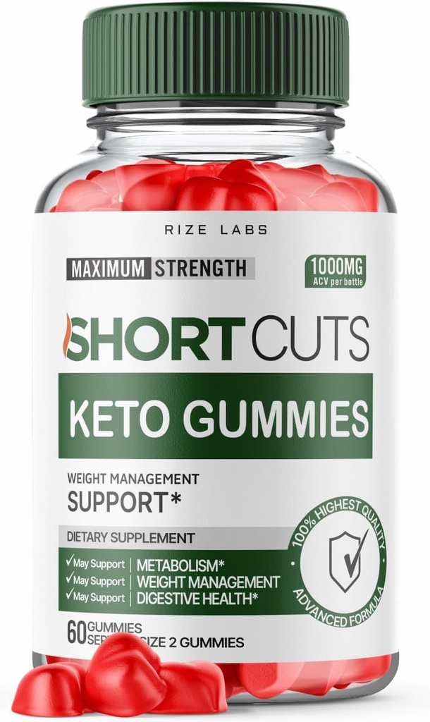 atajos de laboratorios Keto Gummies for Advanced Weight Loss, Suplemento de Energía y Metabolismo (60 Gummies)