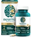 NEURIVA Ultra Decaffeinated Clinically Tested Nootropic Brain Supplement for Mental Alertness, Memory, Focus " Concentration, Cognivive, Neurofactor, Phosphatidylserine, Vitaminas B6 B12, 60 cápsulas