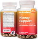 Suplementos de Apoyo al Riñón para Mujeres y Hombres - Natural Kidney Cleanse Detox Fórmula con Extracto de Arándano ayuda a apoyar Kidney & Urinary Tract, Formulado en EE.UU., 2 Month Supply, Pack of 1