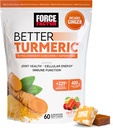 FACTOR DE FUERZA Mejor Suplemento Turmérico 400 mg con Pepper Negro &amp; jengibre, Soporte Conjunto de Fuerza Extra, Absorción Superior, Como Gummies Turméricas, Frutas Splash, 60 Chews Turméricos