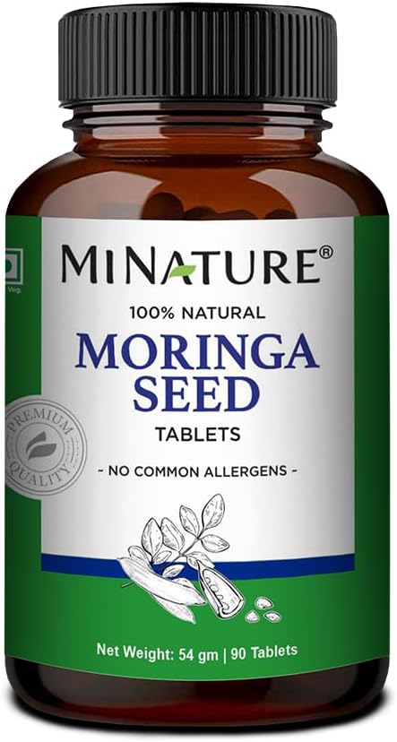 minature Moringa Seed 90 Tablets tención1000 mg sufrimiento 45 Days Supply sufrimiento Vegan Silencio desde India