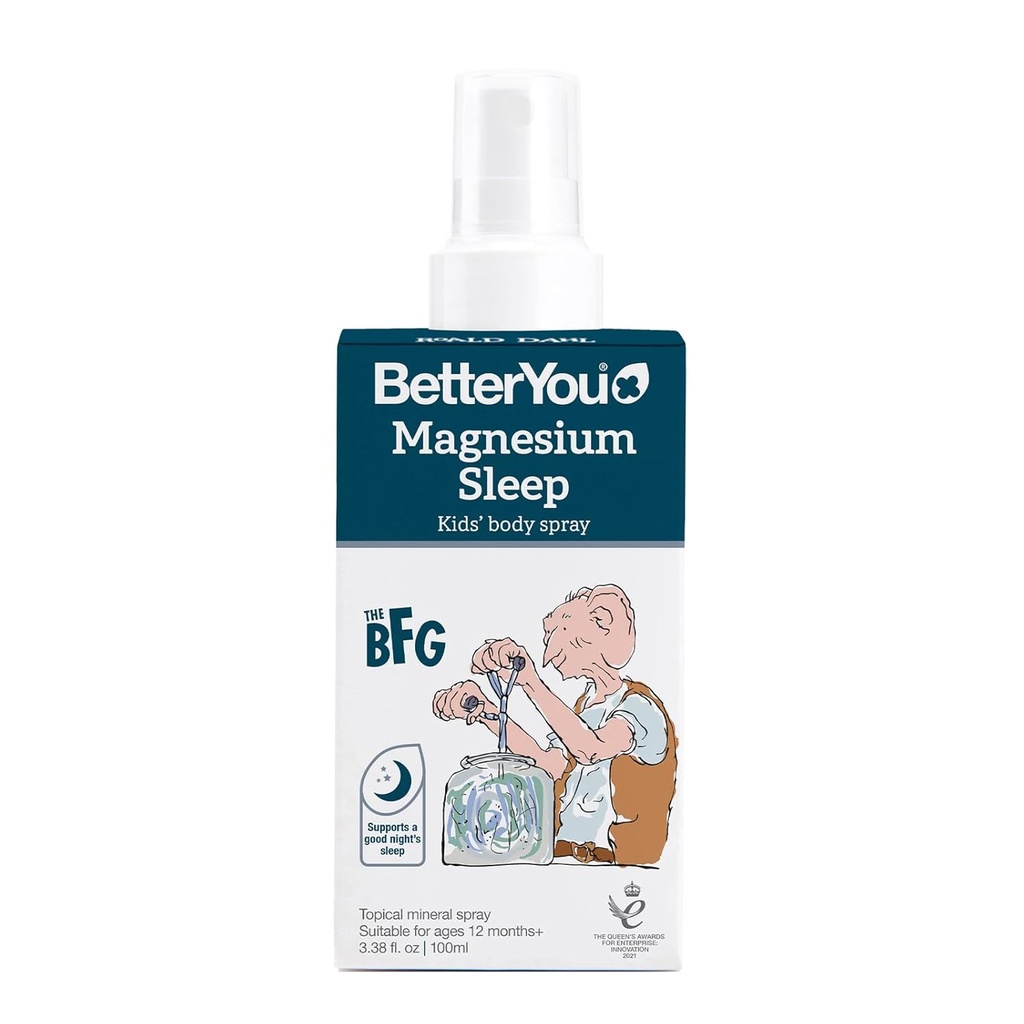 MejorYou Magnesium Sleep Kids' Body Spray - Relajando el Magnesium Chloride Spray para niños - Promueve un descanso - Lavender Essential Oil - 3.38 oz