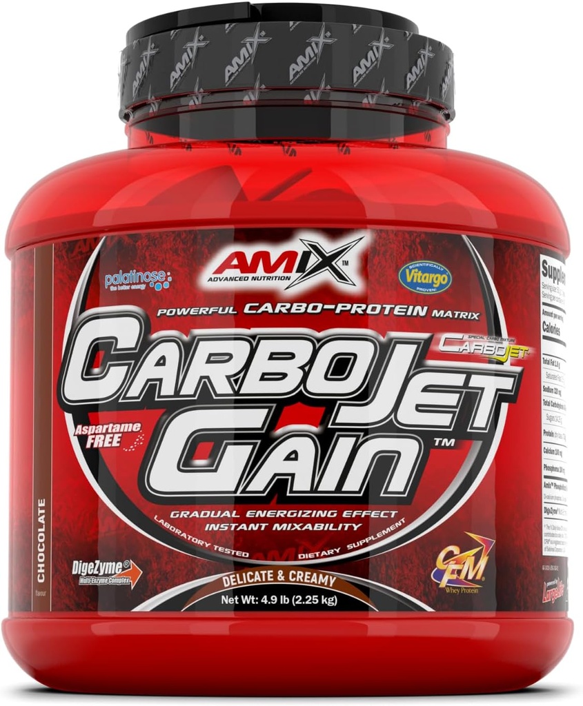 Amix CarboJet Gain - 4.96 Libra - Chocolate Flavor
