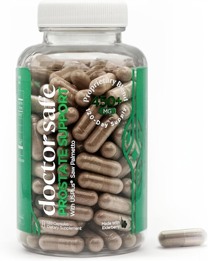 Saw Palmetto Prostate Supplements with USPlus Saw Palmetto for Men &amp; Women - Advanced Prostate Health & Hair Revitalization ← Dual-Action DHT Blocker for Men ← 4-Month Supply