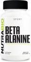 NutraBio Beta-Alanina Suplemento, 800 mg - Gluten-Free Pre-Workout Suplemento a Buffer Ácido láctico, fatiga muscular y hermandad, 120 cápsulas