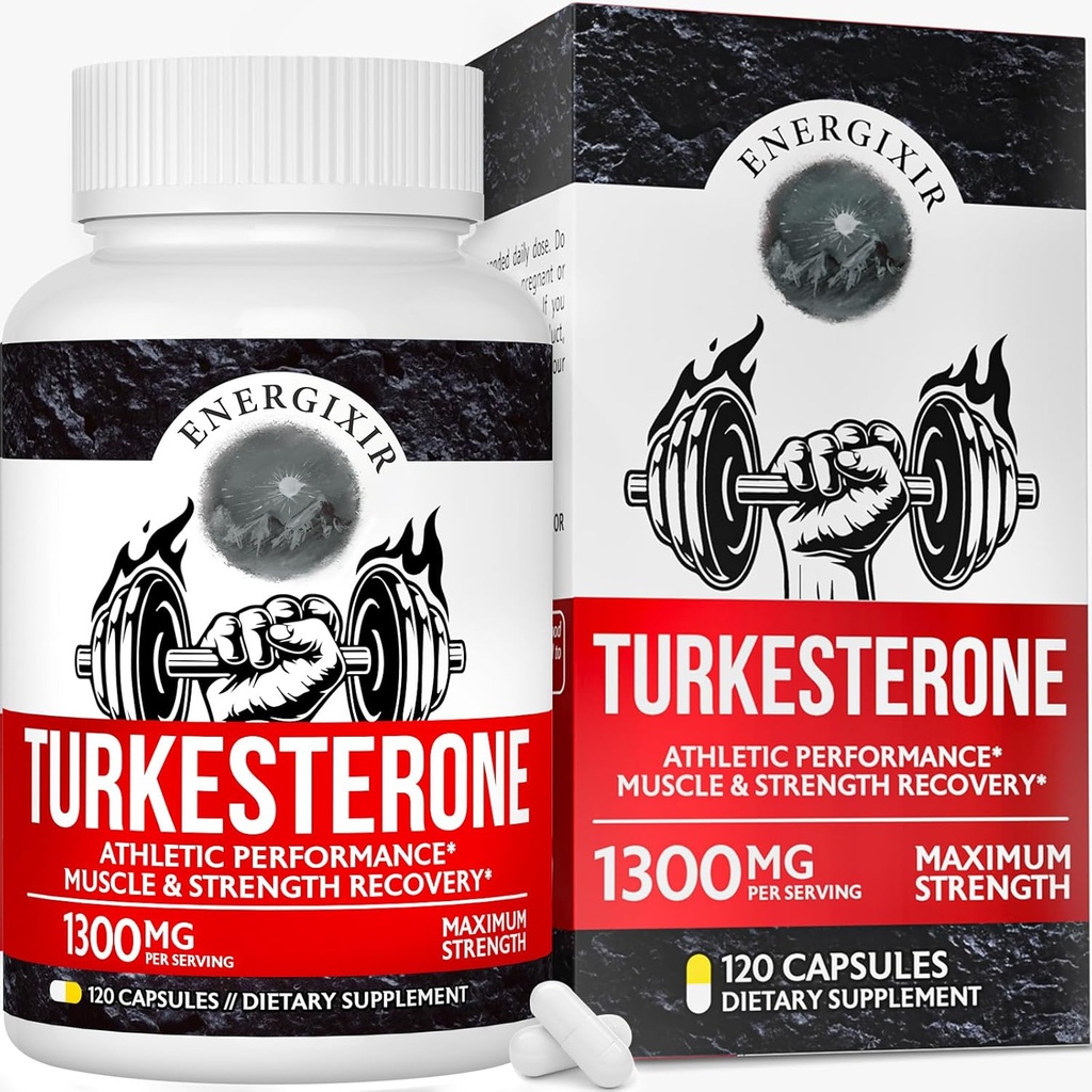 78,000mg Suplemento de testosterona para hombres, máxima pureza 95% Turkesterone, testosterona Booster para más energía, fuerza, resistencia, resistencia, rendimiento, crecimiento muscular &amp; recuperación - 60 días Suministro(120ct)