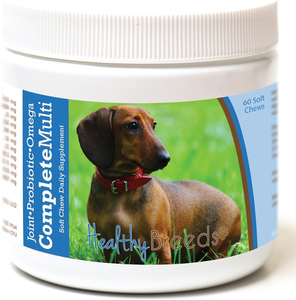 Las razas sanas Dachshund Todo en un multivitamina suave Chew 60 cuenta