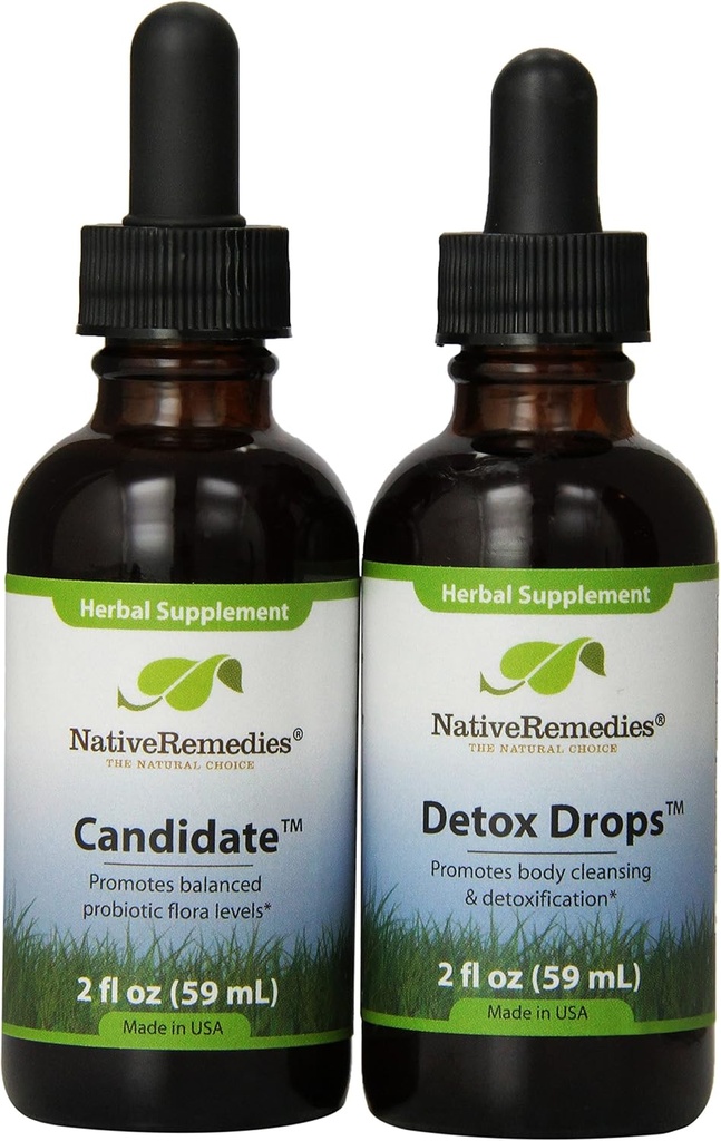 Remedios nativos Candidato y Detox Drops ComboPack