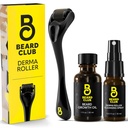 The Beard Club Derma Roller, Growth Oil " Cleansing Spray for Face, Body and Scalp - Microneedling for Men and Women With 540 Titanium Microneedles