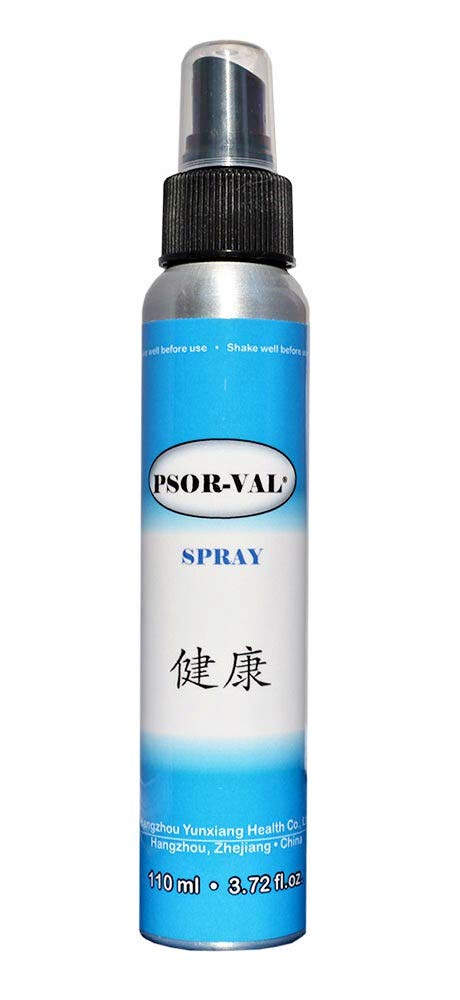 PSOR-VAL Cierre de acción rápida Zinc Pyrithione Skin Disorder Relief Spray for Psoriasis, Dermatitis y Eczema Symptoms (3.72 Fl Oz/110ml)