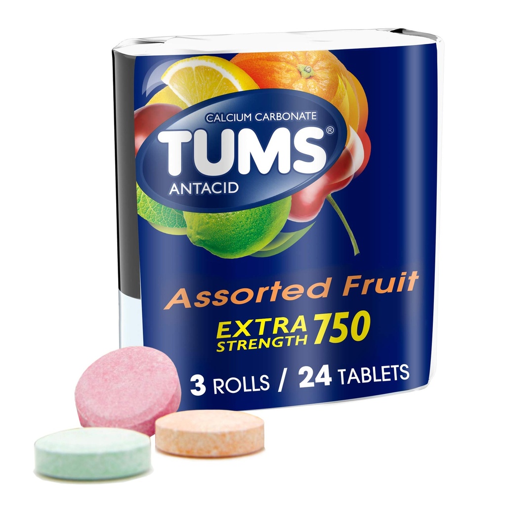 Advil Liqui-Gels minis 200mg Ibuprofen Pain Reliever Capsules and TUMS Fruit Antacid Chewable Tablets Heartburn Relief