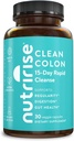 NutriRise 15 días Quick Colon Cleanse for Gut Health - Digestive Support with Probiotics " Fiber for Constipation, Regularity " Bloating, Sugar " Gluten Free