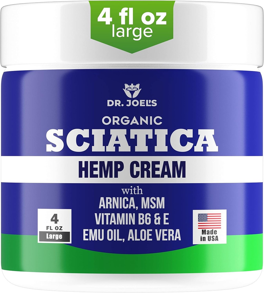 Sciatica Cream - Premium Sciatica Cream - Fast Absorption & Maximum Relief - 4 oz Large Value Pack - Made in The USA