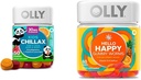 OLLY Kids Chillax, Magnesium Gummies Plus L-Theanine, Lemon Balm &amp; Hello Happy Gummy Worms, Mood Balance Support, Vitamina D, Saffron, Adult Chewable Suplemento, Tropical Zing - 60 Condes