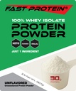 Whey Isolate Protein Powder Unflavored - 30g Protein Powder - Kosher, Halal, Keto, Clean Label, Fast Protein - 2LB 30 Servings