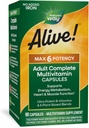 ¡La naturaleza está viva! Max6 Potency Adult Complete Multivitamin, Vitaminas A,C, E & B-Vitamins Incluyendo el metil B12 &amp; Folate, apoya el metabolismo energético*, sin hierro añadido, 90 cápsulas (paquete mayo Vary)