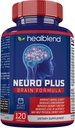 Neuro Plus Brain & Focus Formula - Suplemento Nootropic Brain Booster, apoya la salud cerebral, la claridad mental " Focus - mejora la concentración " energía mental – 120 cápsulas (1)