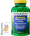 Spring Valley Magnesium 400 mg Bono &amp; Muscle Health Tablets, Suplemento dietético, 250 Cuenta Mejor Suplemento Magnesio para Mujeres, Pastillas de Magnesio para Mujer Bundle con 45 Diabetes de Lual Decodificado