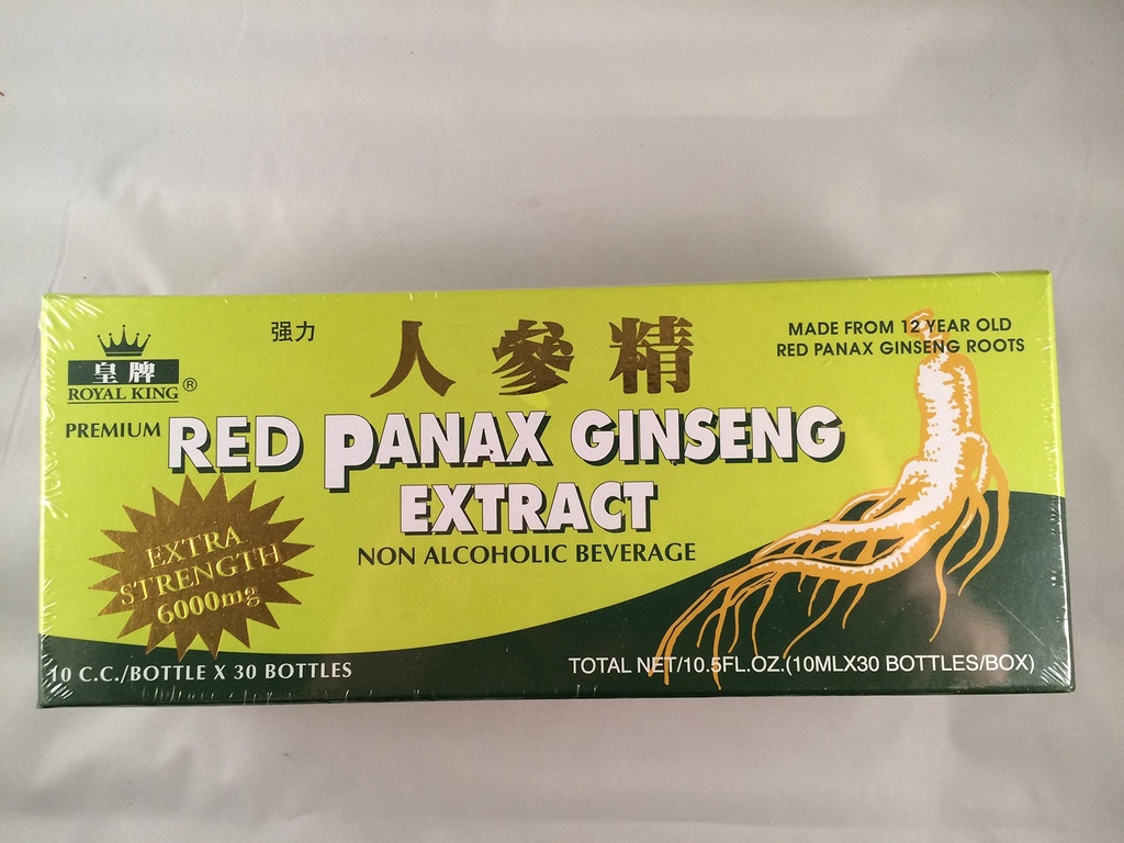 Rey Real - Red Panax Ginseng Extracto 6000mg (30 Vials X 10ml) - 2 Cajas