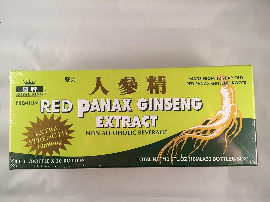 Rey Real - Red Panax Ginseng Extracto 6000mg (30 Vials X 10ml) - 2 Cajas