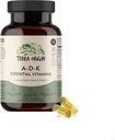 TERRA ORIGIN ADK Esencial Suplemento de vitamina Silencioso 60 cápsulas líquidos sometidas Vitamina A, D 5000 UI, K1 y K2 ANTE No GMO, Gluten Free, Vegan, Made in USA