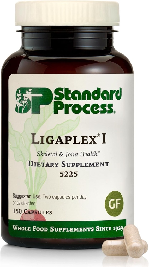 Standard Process Ligaplex I - Joint Support Supplement for Ligament & Cartilage Health - Bone Strength Support - Non-Soy, Gluten-Free & Non-Dairy - 150 Capsules