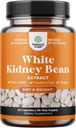 White Kidney Bean Extract Carb Blocker - White Kidney Beans Suplemento para Metabolism Boost &amp; Ease Calories de Starchy Food - Carb Control Suplementos - 60 cápsulas