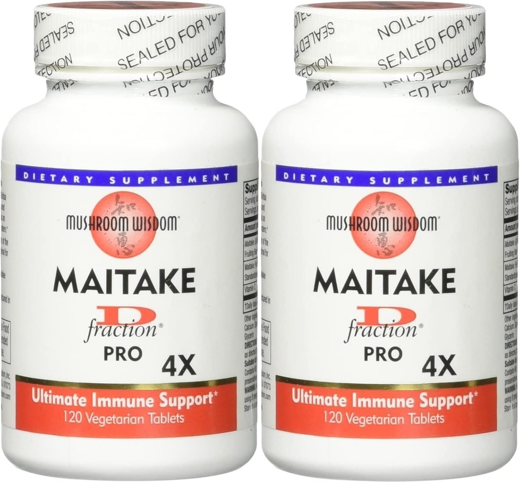 Mushroom Wisdom Maitake D-Fraction Pro, (120 Conteo) - Pack de 2