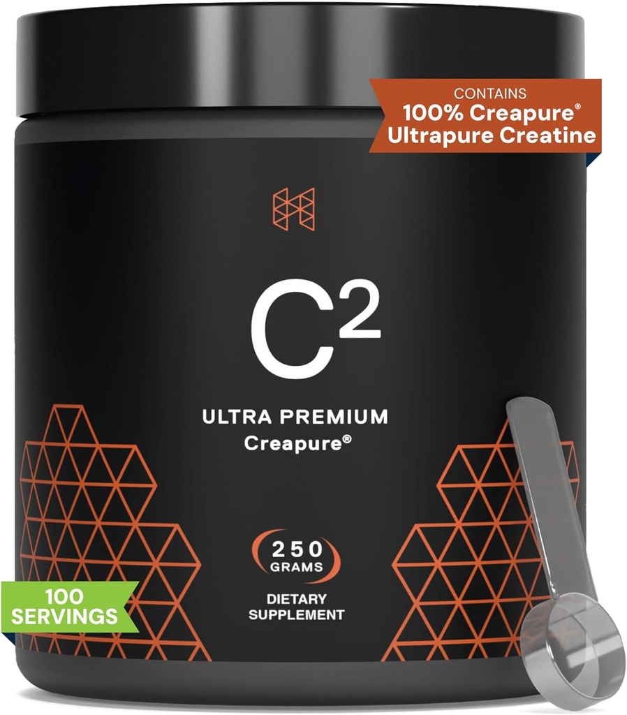 HPN C2 Cretine Monohydrate for Performance, Recovery, Strength, Working Out, Vegan, Non-GMO, Dairy and Soy Free, Independently Tested, Ultrapure Premium Creapure (100 Servings)