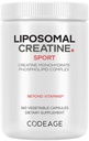 Codeage Liposomal Creatine Monohydrate Suplemento, Pure Creatine 2500mg - 3 Months Supply, Micronized, Creatinine Muscles Sports Nutrition and Athletes, Non-GMO - 360 Capsules