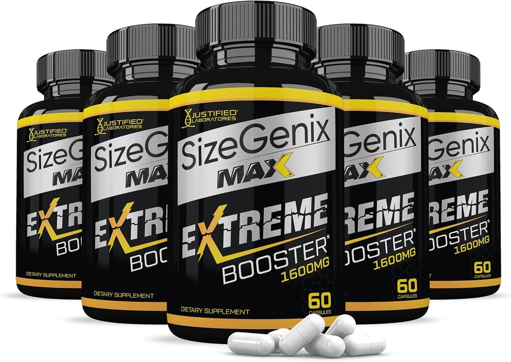 (5 Pack) Sizegenix Max 1600MG Advanced Men's Health Fórmula 300 cápsulas