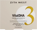 Zita West Vital DHA – DHA prenatal y EPA con zinc para fertilidad, embarazo y lactancia – Omega 3 para el desarrollo del cerebro – 60 cápsulas (1 mes de suministro)