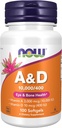 NOW Supplements, Vitamin A & D 10,000/400 IU, Eye Health*, Essential Nutrition, 100 Softgels