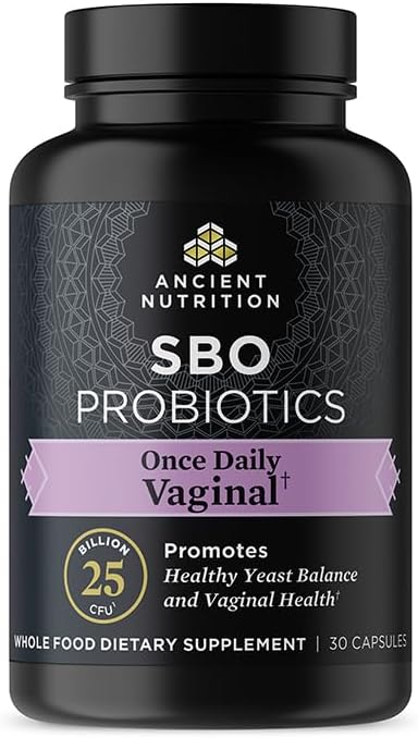 Ancient Nutrition Probiotic for Women, Once Daily Women's Probiotics for Vaginal Health, 30ct, Healthy Yeast Balance for Feminine Care, Made with Cranberry and Apple Cider Vinegar, 25 Billion CFUs*