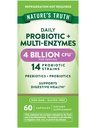Nature's Truth Probiotics with Enzymes | 60 Capsules | for Men and Women | Non-GMO & Gluten Free Digestive Health Supplement