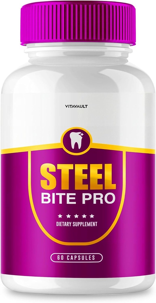 (1 Pack) Acero Bite Pro para Reparación de Dientes y Gum, Authentic Steel Bite Pro Suplemento, Cápsula de Apoyo a la Salud Dental, Orgánicas de Zephyr, Una Botella