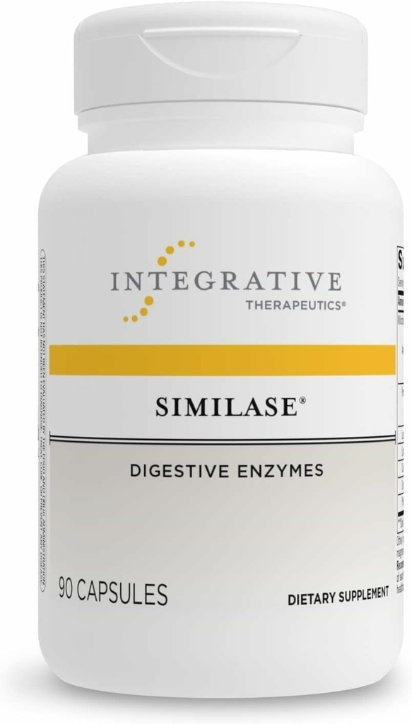 Similasa Terapéutica Integrativa - Suplemento de Enzima Digestiva para Adultos - Apoya la Digestión y la Asimilación de Nutrientes* - Libre de Lácteos &amp; Vegan - 90 Conde (45 Servimientos)