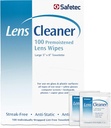 Safetec Lens &amp; Eyeglasses Cleaning Wipes, Pre-Moistened Wipes (2 Pack of 100ct Boxes - 200 Cleaning Cloths)
