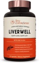 LiverWell Liver Cleanse, Rejuvenation, Metabolic Support - Suplemento Liver Health w/Highly Bioavailable Milk Thistle Extract, N-Acetyl Cysteine, Alpha Lipoic Acid, Zinc, Selenium - 60 Caps