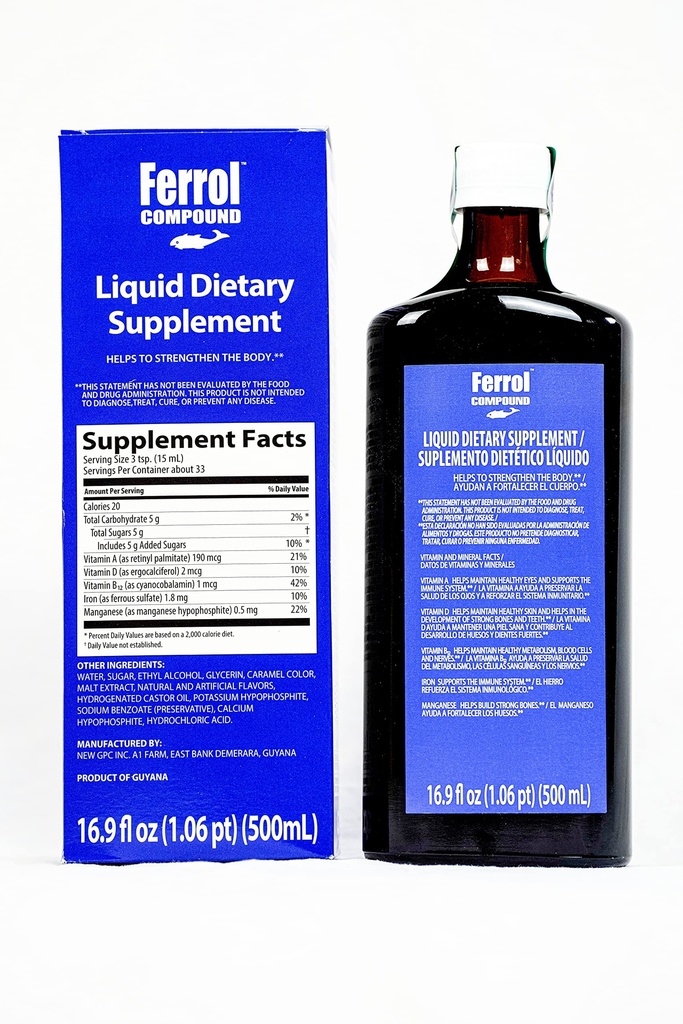Suplemento dietético líquido compuesto 16.9 fl oz (500ml)