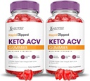 Laboratorios Justificados (2 Pack Rapid Ripped Keto ACV Gummies Advanced Formula 1000MG Rapidripped Formulado con Pomegranate Beet Juice Powder B12 Vegan Non GMO 120 Gummys