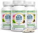 Complejo de Pelo Vital -Vitaminas de Crecimiento del Hair para Mujeres y Hombres -Biotina & Vitamina B -Suplemento de Crecimiento del Hair para la piel del cabello saludable " uñas -Hormone " Gluten Gratis -Hair Vitaminas para mujeres