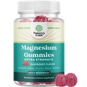 Extra Strength Calm Magnesium Gummies for Adults - Relajando Magnesium Citrate Gummies with Elemental Mag - Sleep Aid Soft Chews Raspberry Flavored - Body & Mind Relaxation - 90 Count