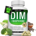 Suplemento de Dim 910 mg Plus Complejo BioPerine - Diindolylmetano para apoyar el equilibrio hormonal y el metabolismo estrógeno, ayuda con el acné de la menopausia PCOS Mejor creación de cuerpo de la piel, para hombres mujeres, 60 cápsulas
