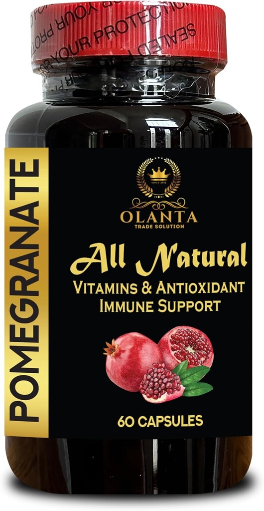 Extracto de granada - Extracto de granada Polyphenols Suplemento de apoyo conjunto de la inmunidad, Pre Workout para hombres y mujeres, No GMO granate - 1 botella 60 cápsulas